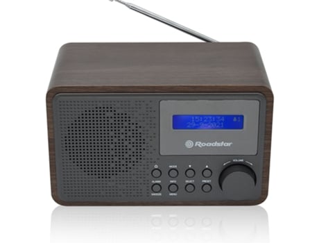 Vintage Digital Dab/ Dab+/ Fm Radio portátil ROADSTAR Hra-700D+/Wd Madeira