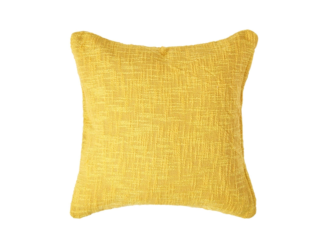 Homescapes Nirvana Cotton Yellow Cushion Cover 60x60 Cm