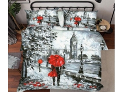 Funda de Edredón AJ WALLPAPER 3D Pintura callejera de Londres 22 (200 x 225cm)