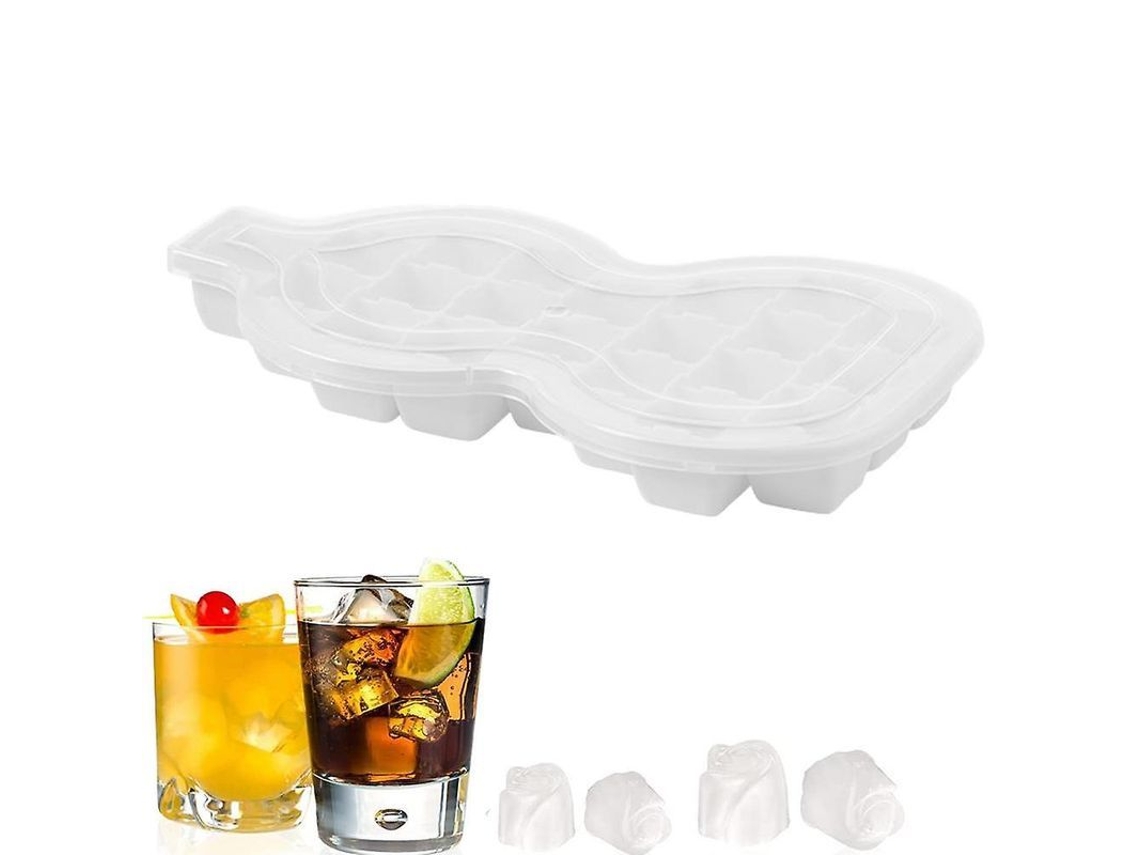 2026-bandejas De Hielo Reutilizables Para Whisky Cóctel Chocolate Con 21 Cubos De Rosa Y Cuadrado
