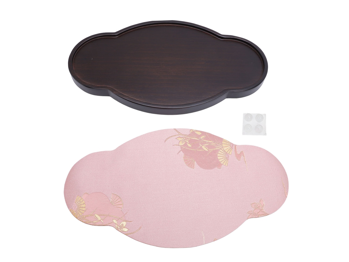 Bandeja De Té Irregular Para Mesa De Té Bambusoideae, Estilo Chino Con Tela De Satén, Para El Hogar, La Oficina Y La Casa.