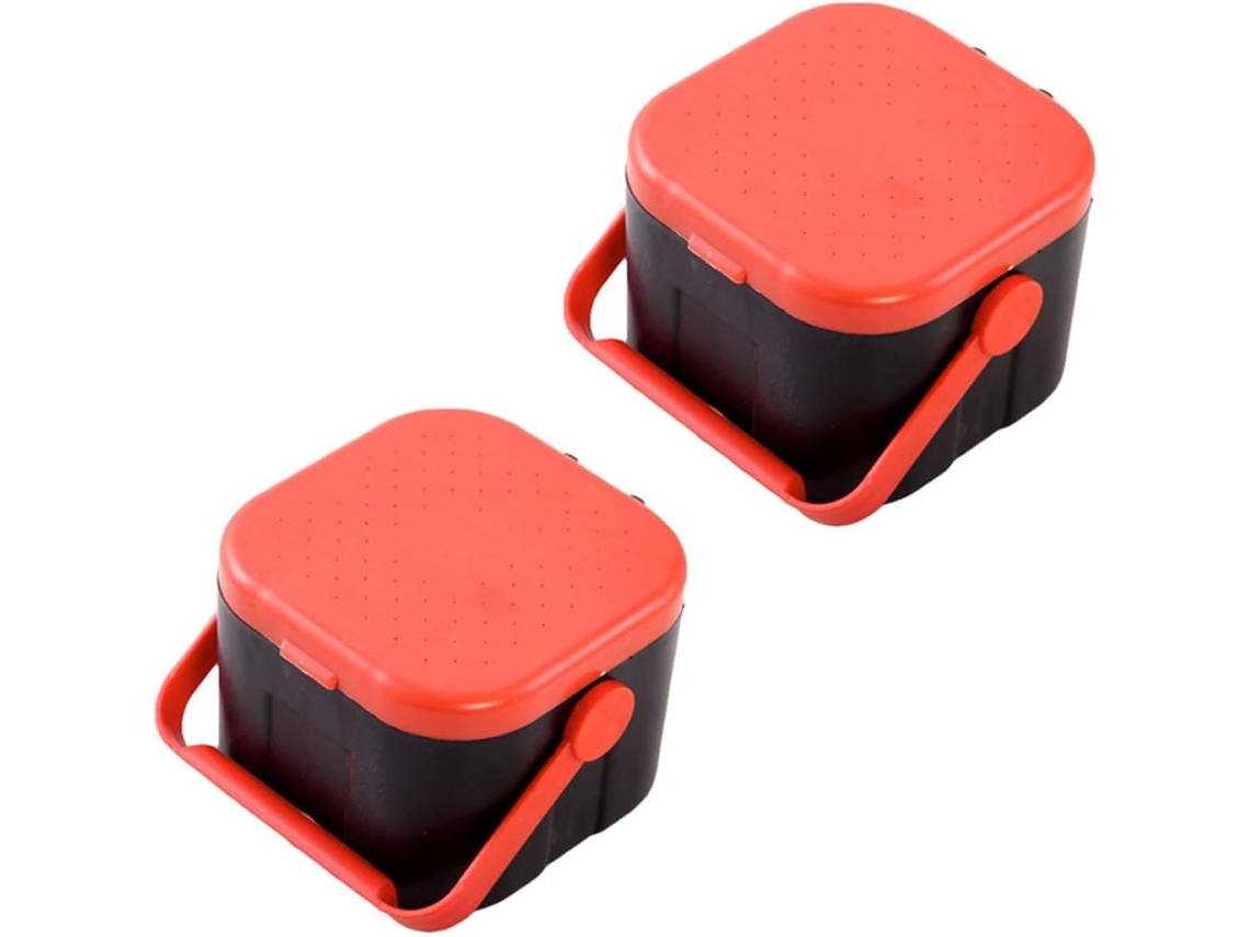 Juego de 2 recipientes de hidratación de plástico rojo SFUSHOS