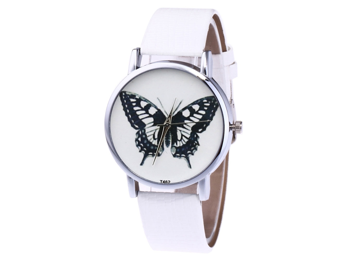 Reloj Unisex De Piel Sintética Con Movimiento De Cuarzo Para Parejas, Para Hombre Y Mujer, Color Blanco.