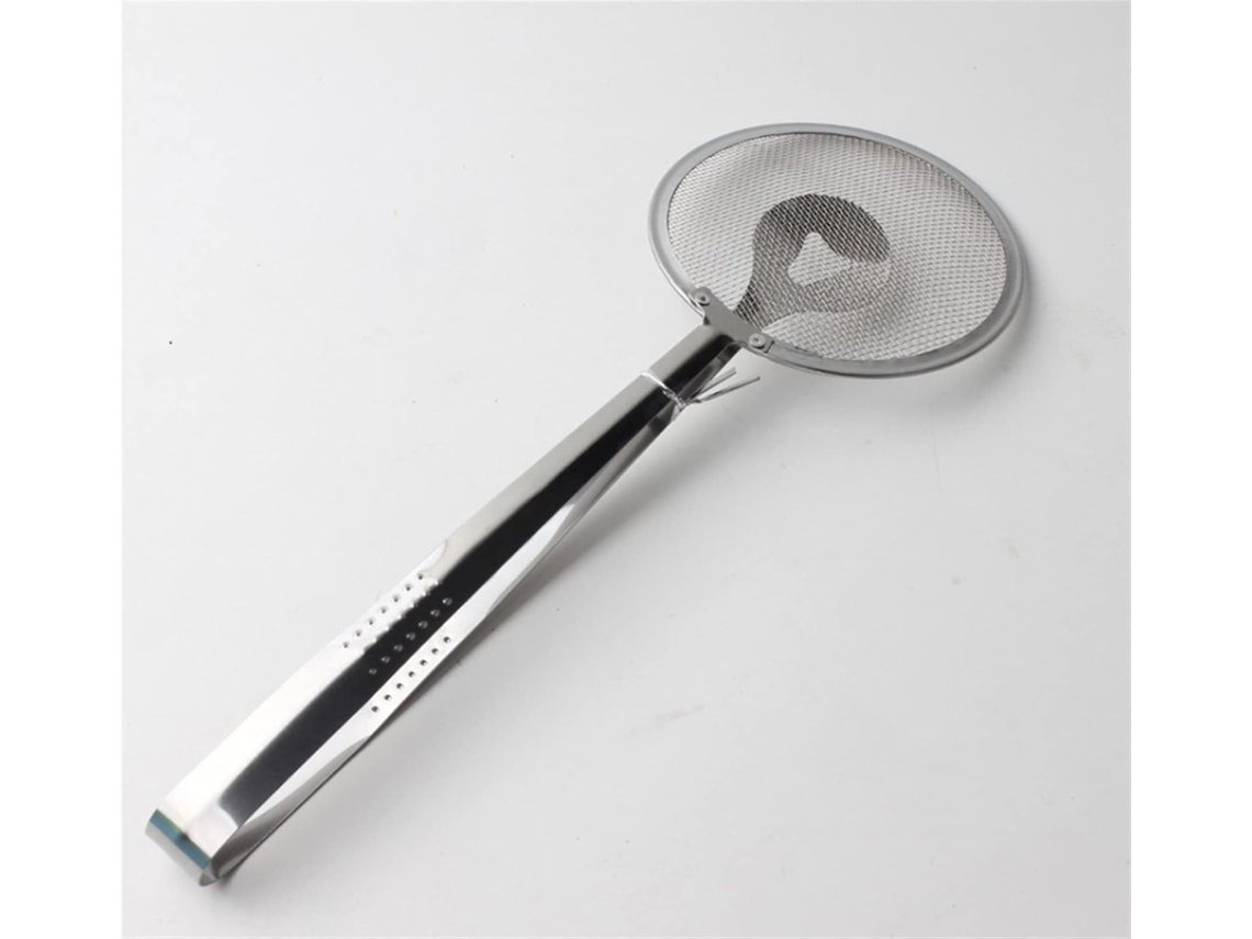 Un Utensilio De Cocina Sencillo Y Práctico Para Cortar Alimentos Fritos. Con Colador Pinzas En Ambos Lados, Es