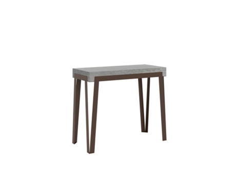 Consolas Rio Small Premium Extensible hasta 196 cm ITAMOBY (90 x 40 x 77 cm - Paneles de Melamina - Cemento)