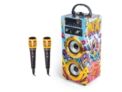 Altavoz Bluetooth Trendix Kids Karaoke Music Star con 2 micrófonos y soporte para teléfono de marcas mundiales