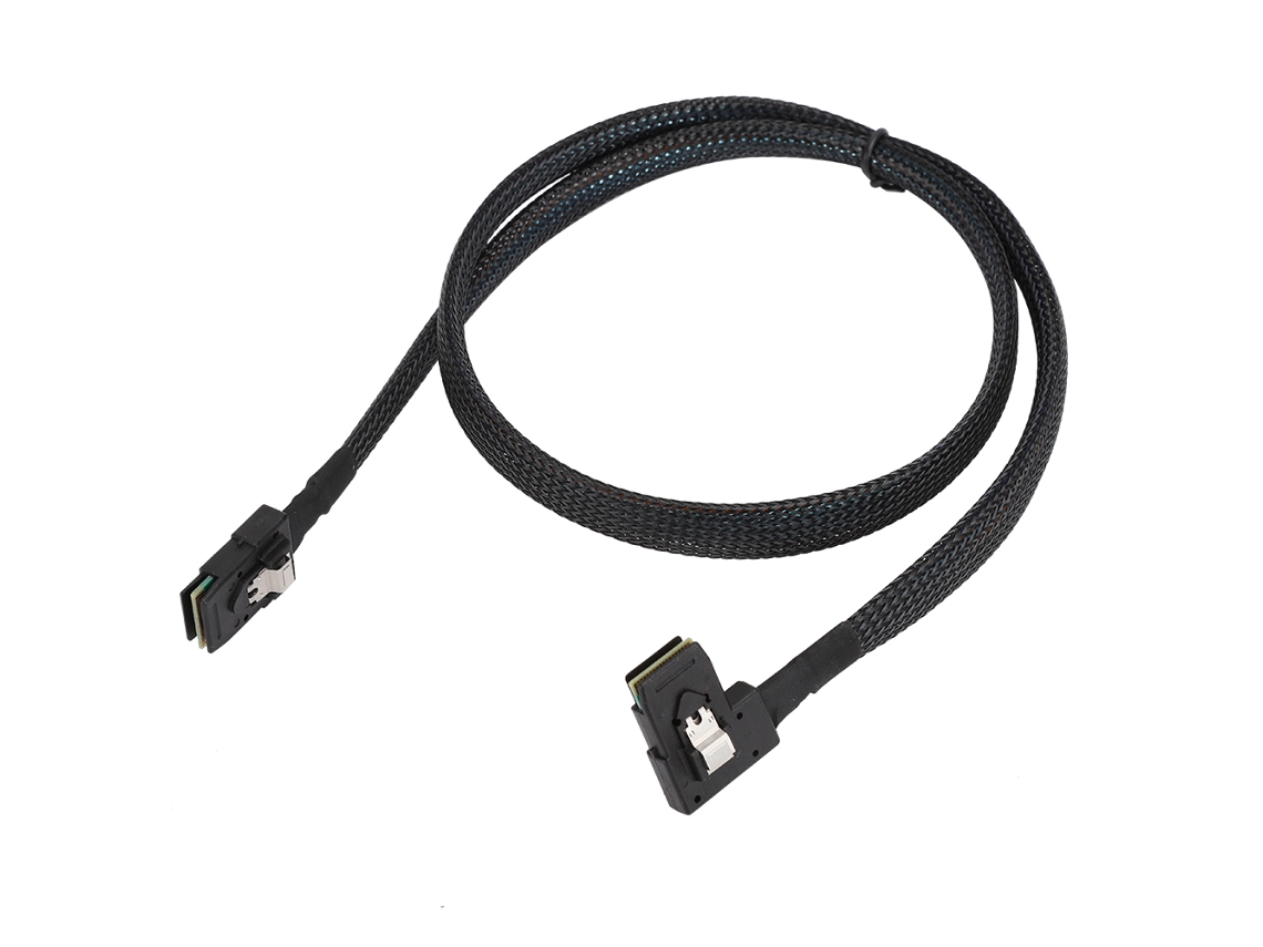 Cabo Mini Sas Sff-8087 Cotovelo Direito Para Sff8087 Hd 0,8 Metro Moldagem Por Injeção