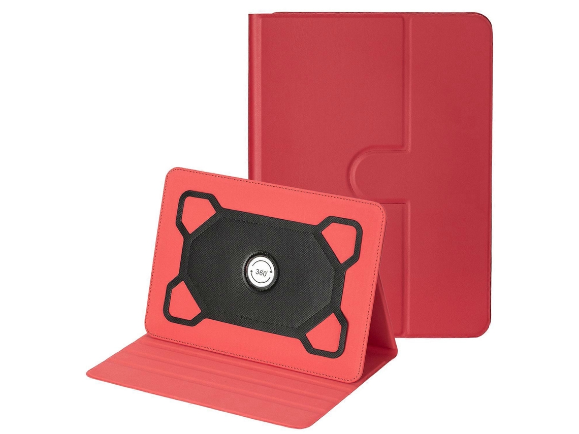Funda universal de 9/10 pulgadas con soporte ajustable, a prueba de golpes, de silicona negra para tableta Hengrongshen Red.