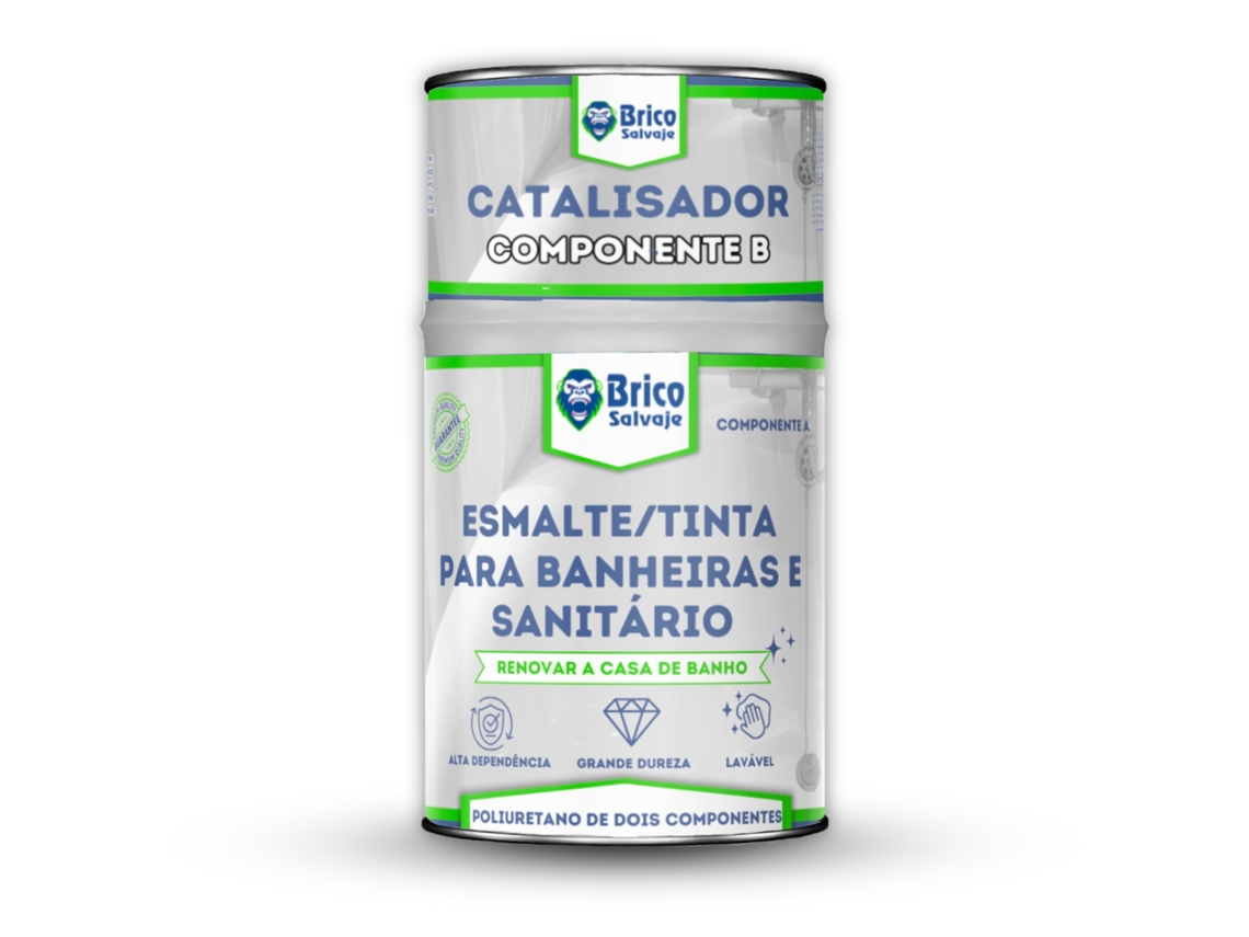 Pintura para bañeras Acabado Brillante Blanco Cerámico Aninston 600+150 ML