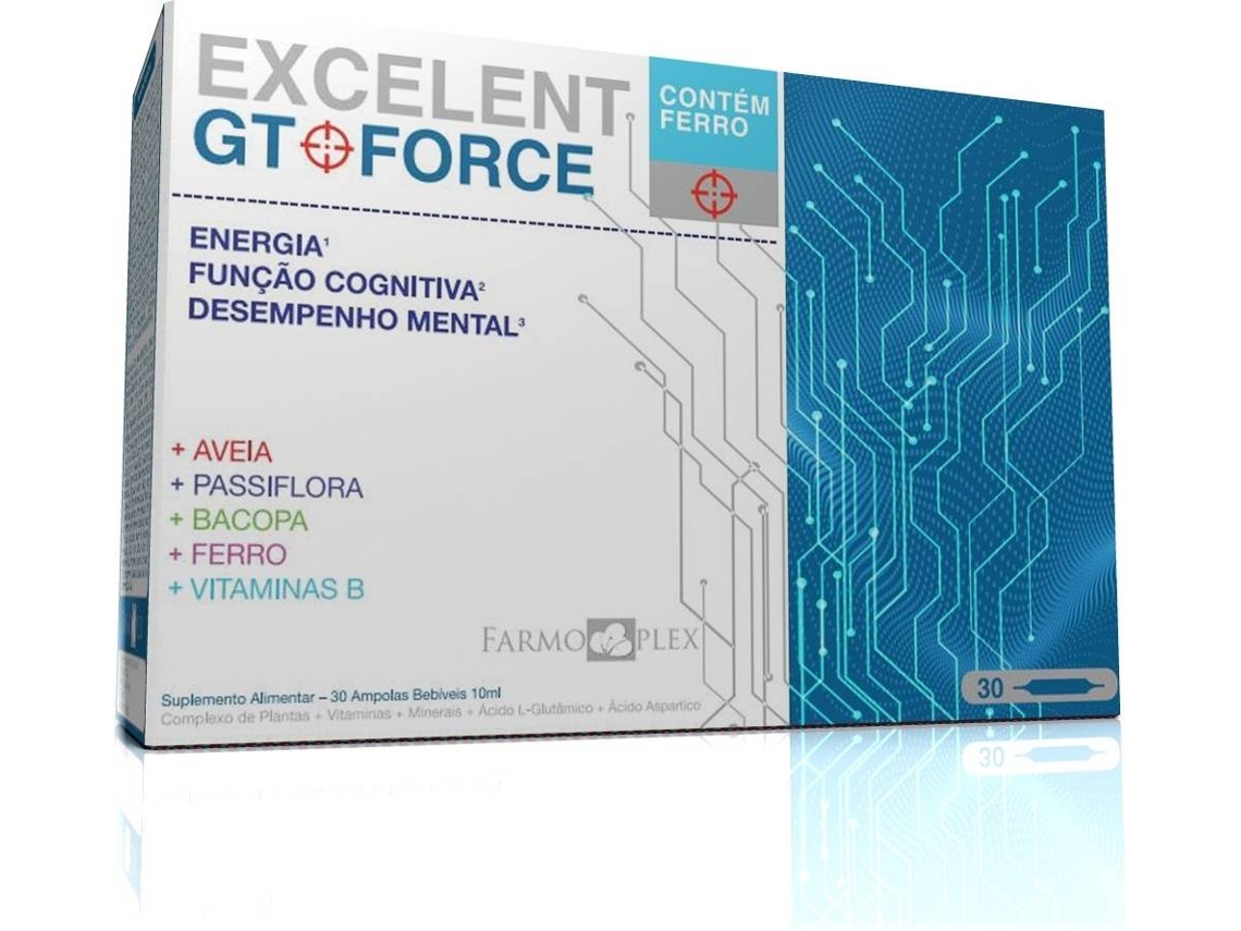 Complemento Alimentar FARMOPLEX Excelent GT Force (30 Ampollas)