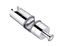 Soporte De Ducha Universal Con Barra Deslizante Ajustable 20-25mm Rotación 360° Plástico Abs Cromado Para Baño