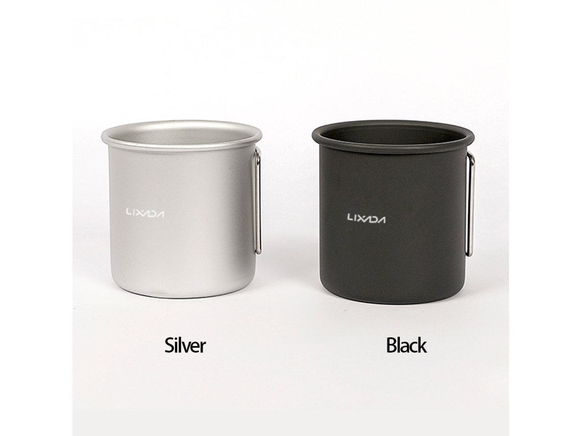 Vaso De Agua De Aluminio Con Asa Plegable De 250 Ml Para Camping, Senderismo, Picnics Y Uso Al Aire Libre.