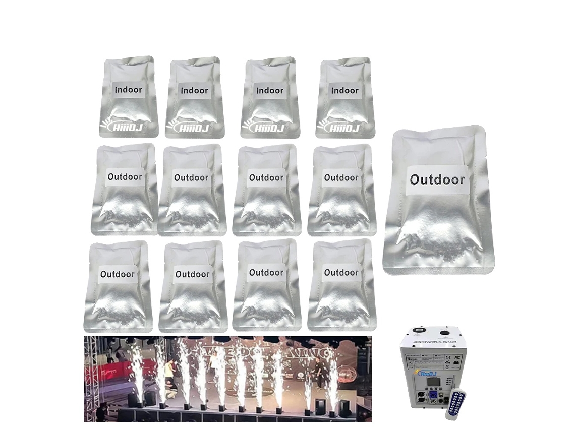 Máquina de chispa fría, polvo adhesivo granulado, uso interior y exterior, 20 bolsas, 5 m