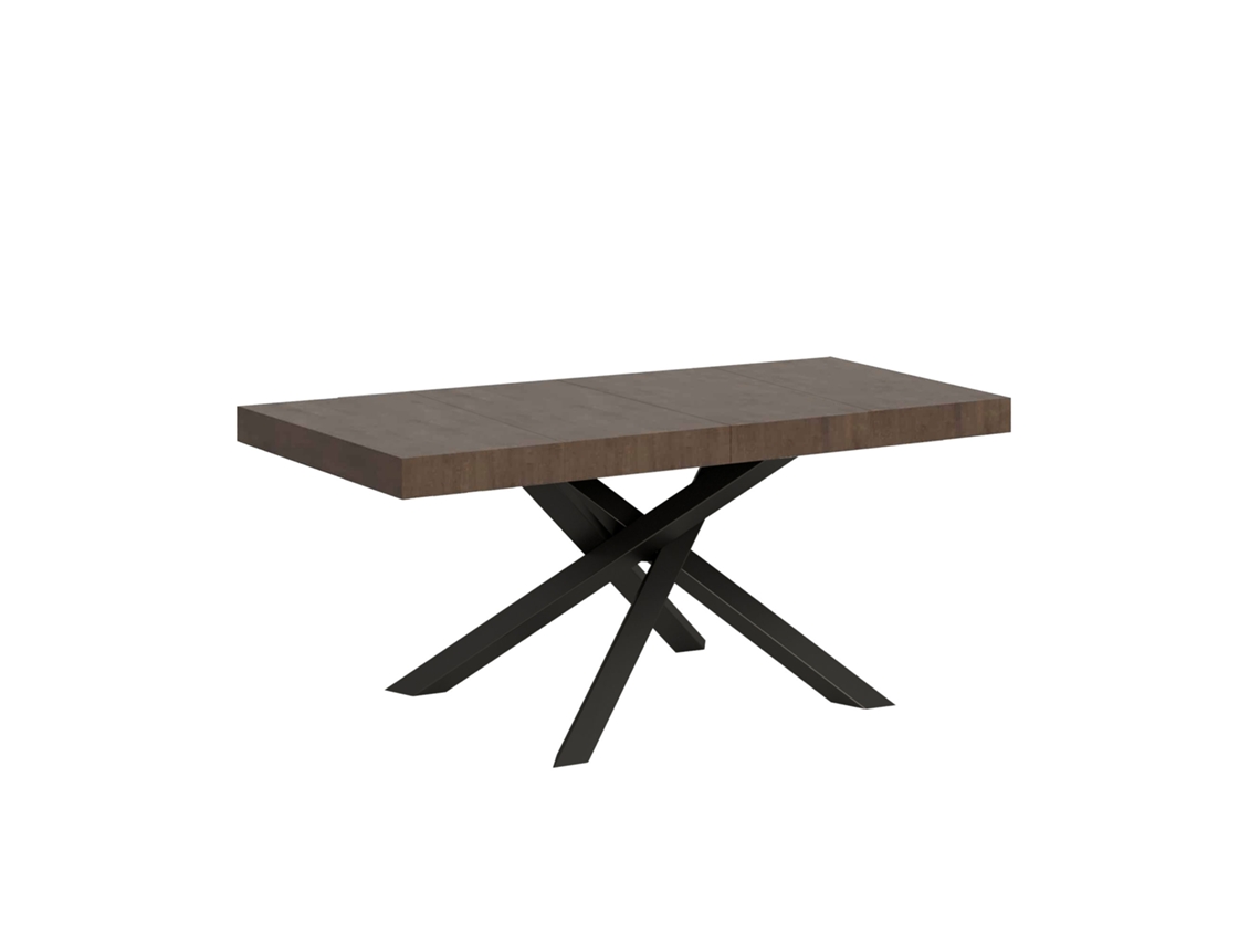 Mesa extensible Volantis Premium en nogal 130/390x90 cm Patas antracita Itamoby