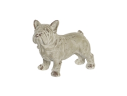 Figura Resina Perro Envejecido Gris 19x39x28,5cm
