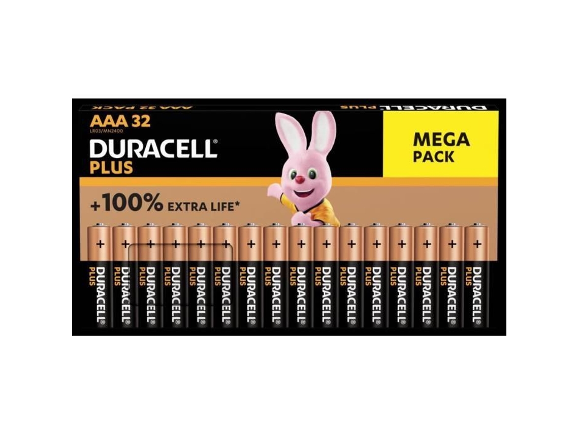 Pila Lr3 Aaa DURACELL Plus-Aaa Bp32 Alcalina 1 5 V 32 Unidades