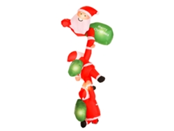 Decoración navideña para exteriores: Papá Noel inflable con luces LED