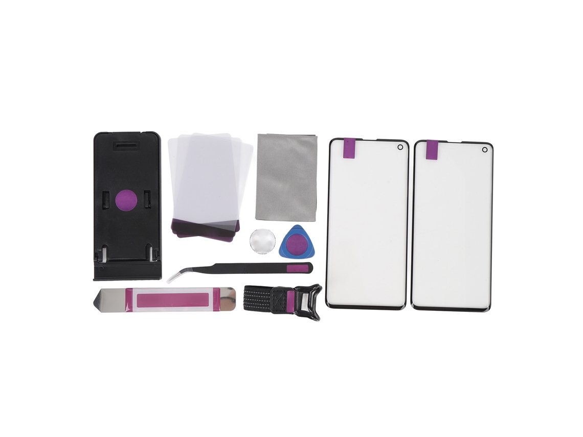 Protectores de pantalla de cristal EOOCOO para Galaxy S10, paquete de 2