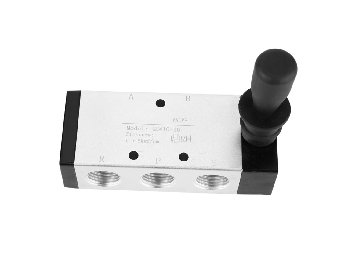 Válvula de controle manual pneumática com manivela, 5 portas, 2 posições, 0~0,8mpa (4h310-15)