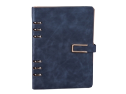 Libreta de oficina profesional, libreta de hojas sueltas, para estudiantes, con tapa de piel sintética, 6 anillas Kofihety