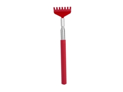 Rascador de espalda ajustable de acero inoxidable, portátil, retráctil, con agarre de goma para adultos.