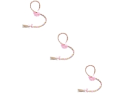 Diadema Trenzada Rosa De 3 Piezas Para Niñas - Accesorio Creativo Para Disfraces De Halloween Y Cosplay