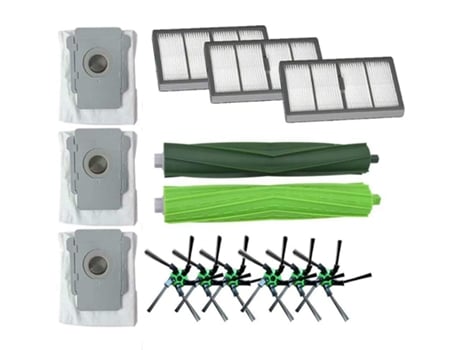 Kit de reposición de bolsas de polvo, cepillo giratorio para filtros de repuesto para cepillo lateral Roomba S9 Series (9150) S9(9550)