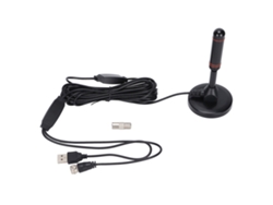 Antena Mali Tv Interior Hd Digital com Base Magnética 80 Milhas S/MARCA