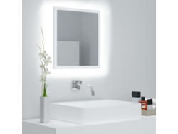 Espejo De Baño Led Acrílico Blanco 40x8,5x37 Cm