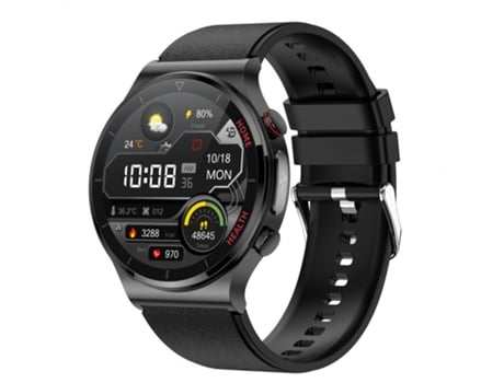 Smartwatch con control de pantalla táctil Ecg fisioterapia monitor de oxígeno en sangre infrarrojo cinturón negro