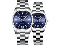 Reloj de cuarzo resistente al agua de acero inoxidable - Azul