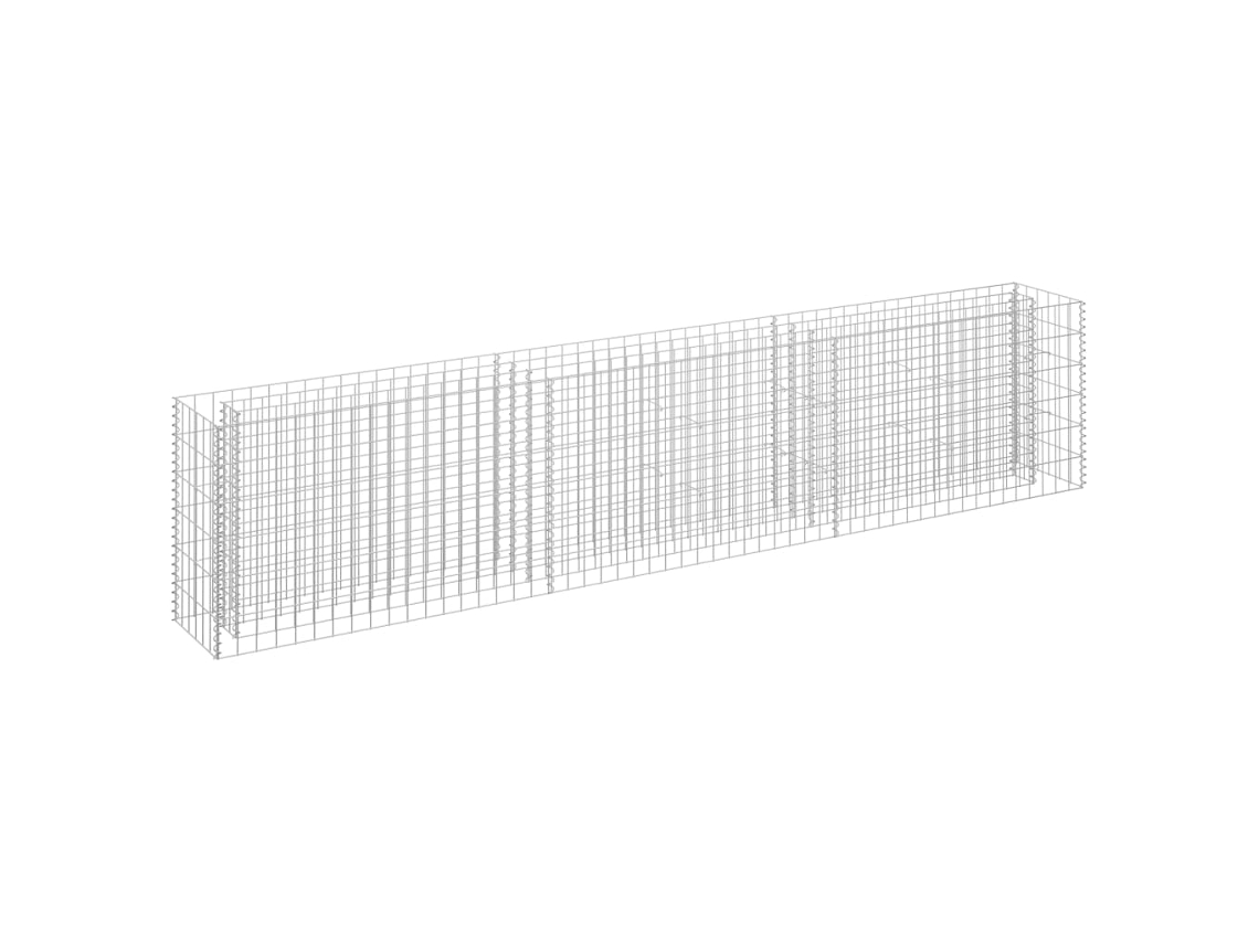 Jardinera de gaviones VIDAXL Plateado Acero (270x30x60 cm)