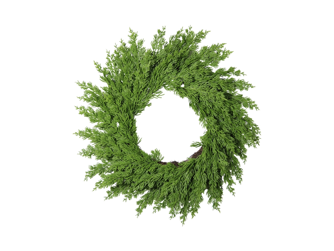 Corona navideña decorativa, estilo natural, 50 cm