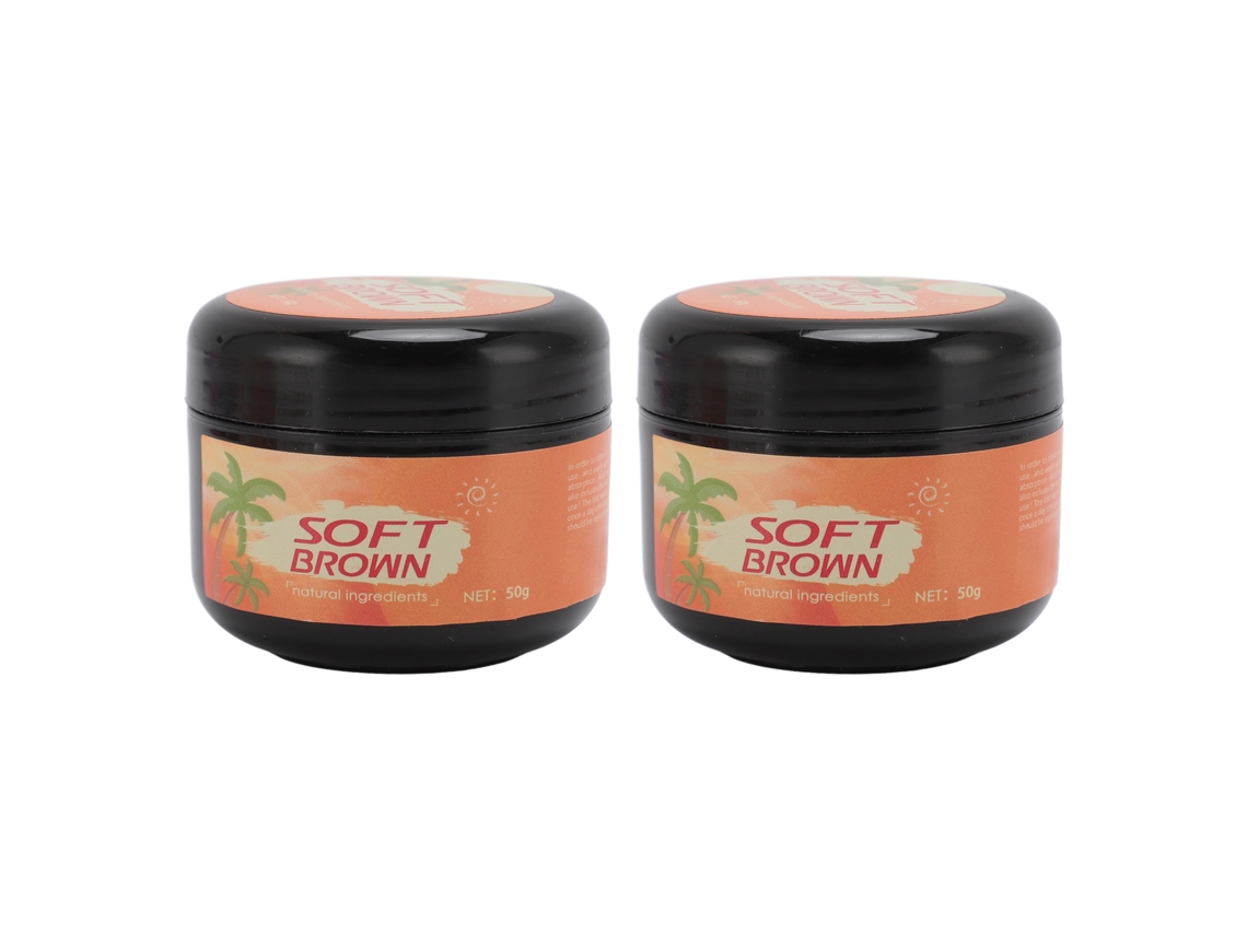 Crema Autobronceadora para Cuerpo y Rostro, 2 Piezas x 50g, Bronceado Rápido y Duradero, Sin Daño a la Piel