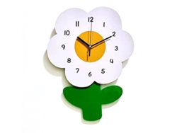 Reloj de pared infantil Baok Floral, bonito, silencioso y exquisito, para salones y oficinas, 30x40cm