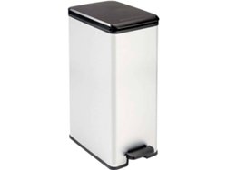 Cubo de Vasura CURVER Deco Slim (Plateado - 25 L)