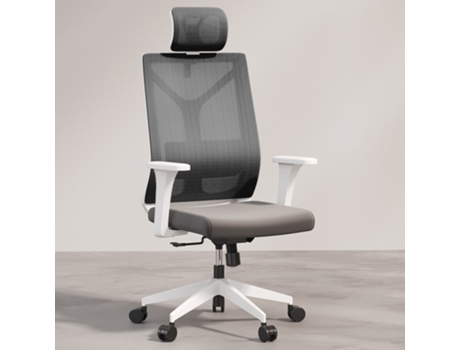 Silla de Oficina Ergonomica con Ruedas y Reposabrazos - Ergal Gris ICONIK INTERIOR