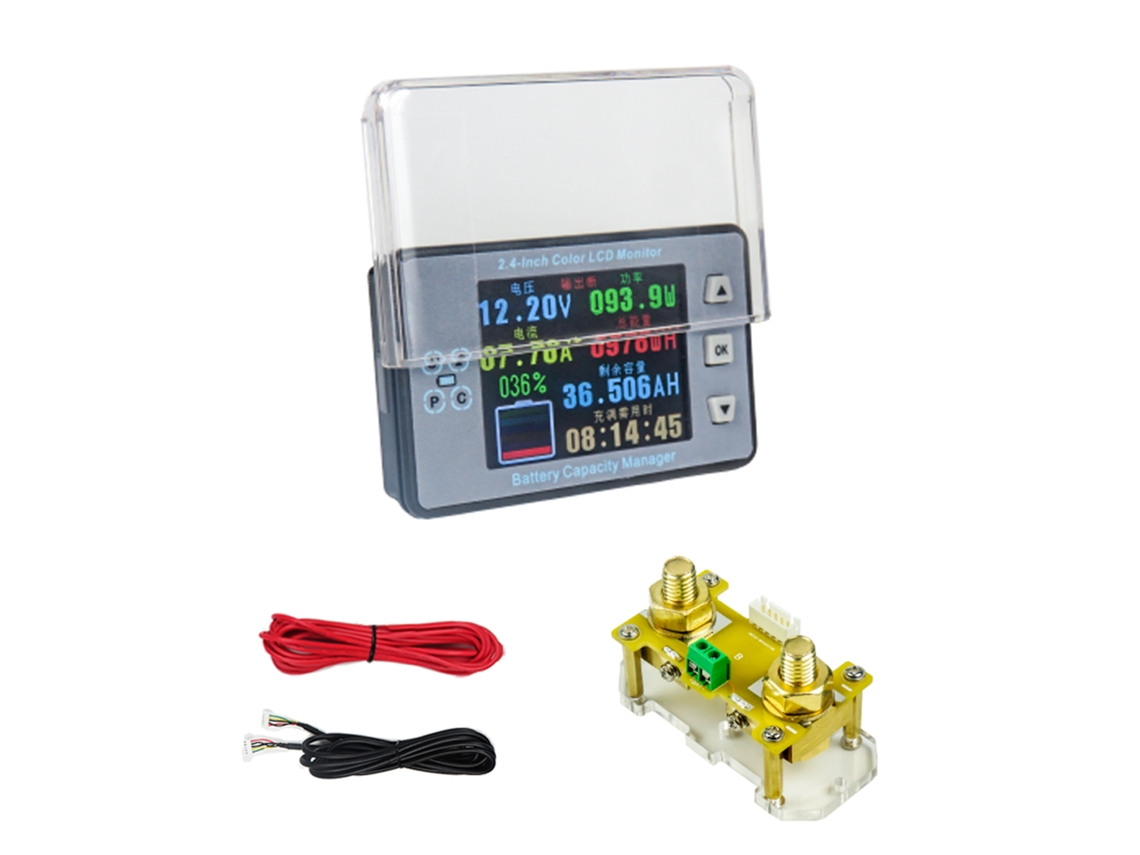 Medidor De Corriente Bidireccional Lcd 2.4'' Para Baterías De Coche Y Caravana Con Memoria