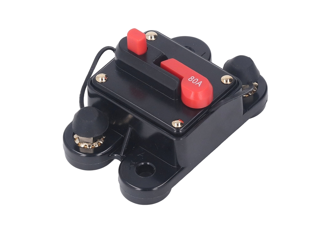 Disyuntor De Reinicio Manual 1/4 Pulgada Protección Sobrecarga Cc 12-48v Para Vehículo Motor 80a