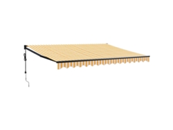 Maison Exclusive - Toldo Retráctil Automático Amarillo Y Blanco 4x3 M