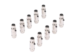 Conectores Xlr Hembra Compactos De 4 Pines Con Enchufe De Reducción De Ruido Para Cables De Micrófono Estéreo.