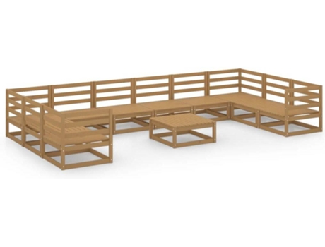 Conjunto 11 de muebles de jardín VIDAXL madera maciza de pino