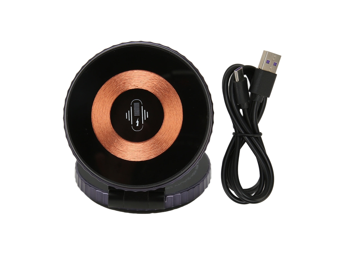 Cargador Inalámbrico Magnético Para Coche De 15 W Con Soporte Universal Para Aire Acondicionado Y Rotación De 360 G.
