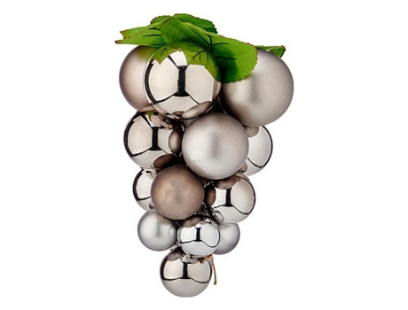 Bolas de Navidad Medianas Plástico Plateado