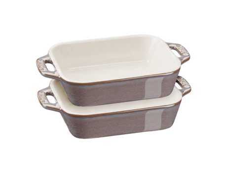 Ceramique Set de bandejas horno S 2-pzs, Gris antiguo STAUB