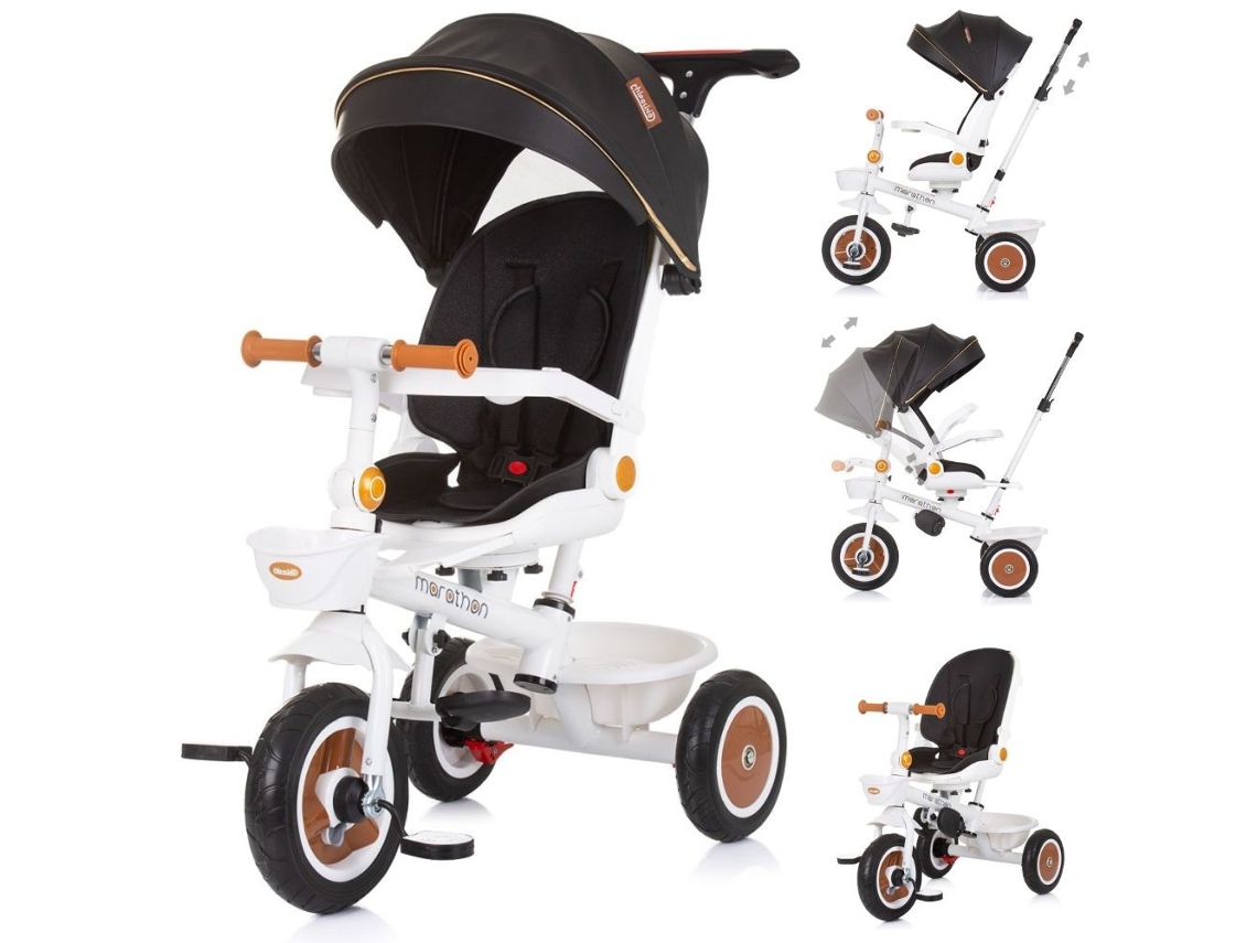 Triciclo Con Asiento Giratorio Marathon Hasta 25 Kg De Chipolino - Black/white
