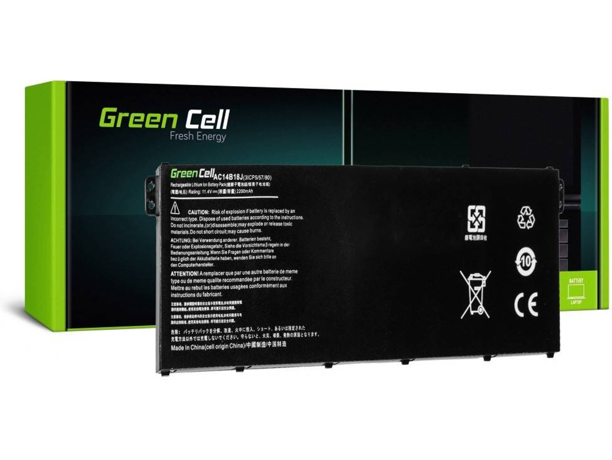 Batería para Portátil Acer Aspire E 11 ES1-111M ES1-131 E 15 ES1-512 Chromebook 11 CB3-111 13