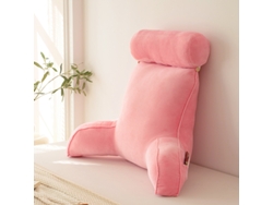 Cómoda Almohada De Lectura, Almohada De Respaldo Con Almohada Cervical Desmontable,rosa/80x60cm Gertiz