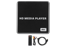 Reprodutor De Mídia Usb 4k Mini Full Hd 1080p Player Hdmi 2.0 Hdr H.265, 100-240v