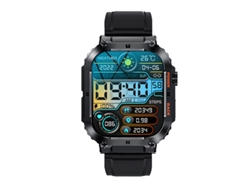 Smartwatch Yizhood K57 Pro 1.96 Inch Bluetooth Llamada Monitorización De Salud 400mah Larga Espera (android E Ios - Negro)